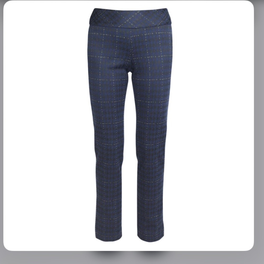 Blue & Black plaid Stretch Donna Degnan trousers